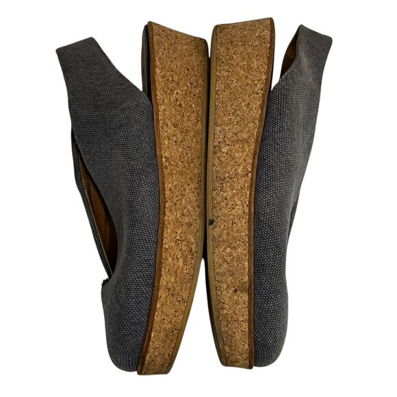 Reality Studio June Wedges Cork Leather Sandals Grey Women’s Size 39 Flawed - Picture 5 of 13